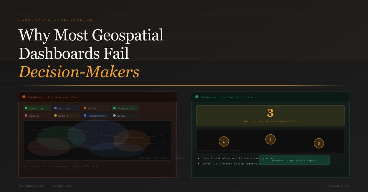Why Most Geospatial Dashboards Fail Decision-Makers